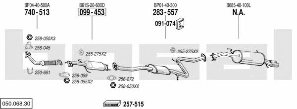  050.068.30 Exhaust system 05006830