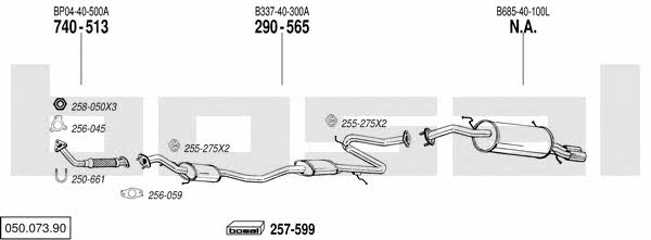  050.073.90 Exhaust system 05007390
