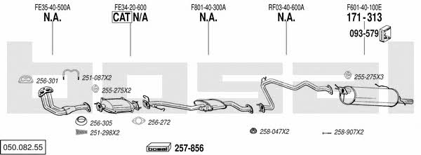 Bosal 050.082.55 Exhaust system 05008255 05008255 Bosal Exhaust system