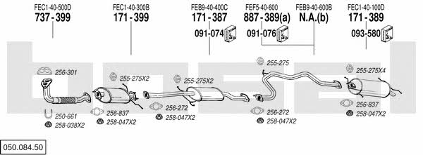  050.084.50 Exhaust system 05008450