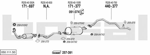 05011150 Bosal Exhaust system