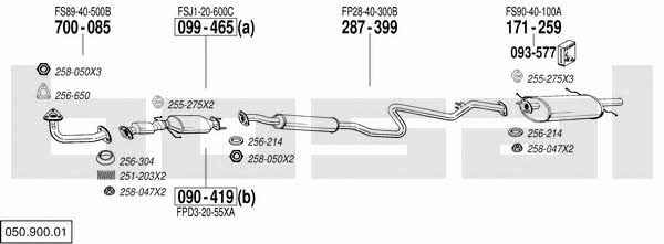 05090001 Bosal Exhaust system