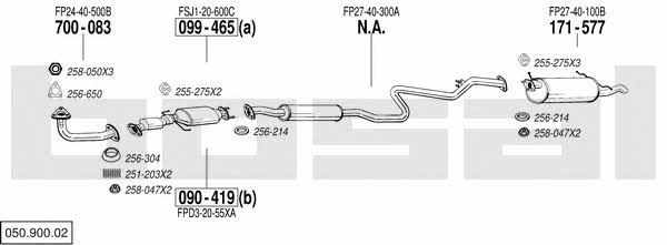 05090002 Bosal Exhaust system