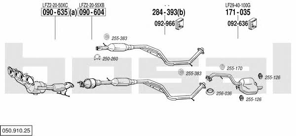  050.910.25 Exhaust system 05091025