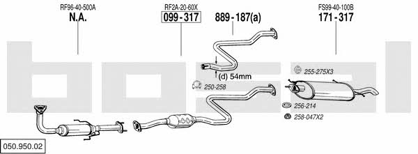  050.950.02 Exhaust system 05095002