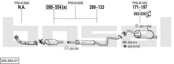  050.950.07 Exhaust system 05095007