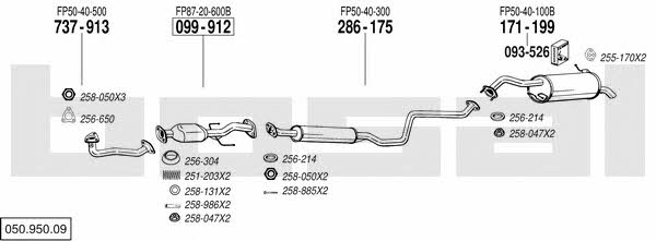 Bosal 050.950.09 Exhaust system 05095009