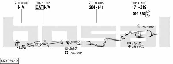  050.950.12 Exhaust system 05095012