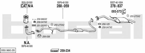 05096005 Bosal Exhaust system
