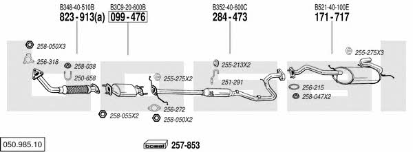  050.985.10 Exhaust system 05098510