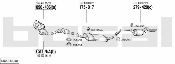 Bosal 052.012.40 Exhaust system 05201240 05201240 Bosal Exhaust system