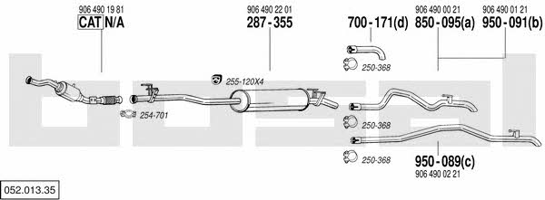 05201335 Bosal Exhaust system
