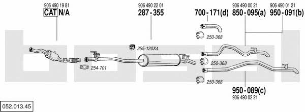 05201345 Bosal Exhaust system