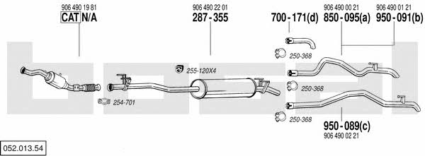 05201354 Bosal Exhaust system