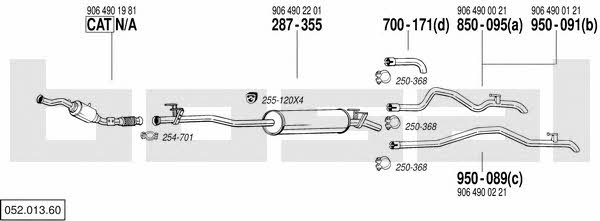 05201360 Bosal Exhaust system