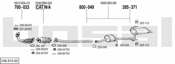 03891000 Bosal Exhaust system