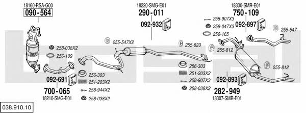  038.910.10 Exhaust system 03891010