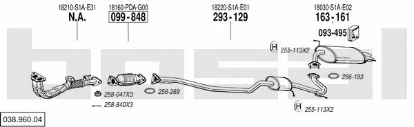 Bosal 038.960.04 Exhaust system 03896004