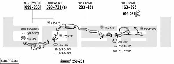 03898503 Bosal Exhaust system