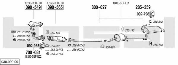 03899000 Bosal Exhaust system