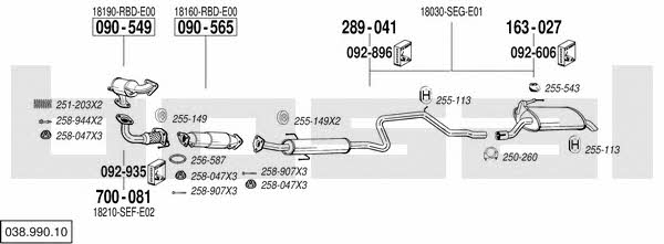 03899010 Bosal Exhaust system