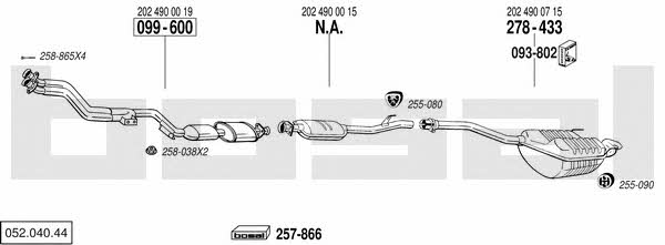  052.040.44 Exhaust system 05204044