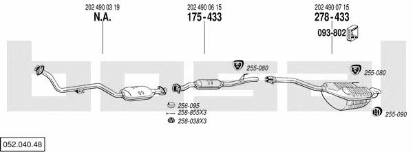 Bosal 052.040.48 Exhaust system 05204048