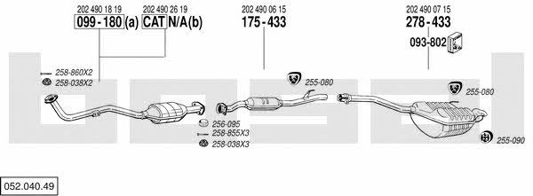 Bosal 052.040.49 Exhaust system 05204049