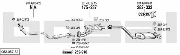  052.057.52 Exhaust system 05205752