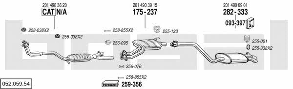  052.059.54 Exhaust system 05205954