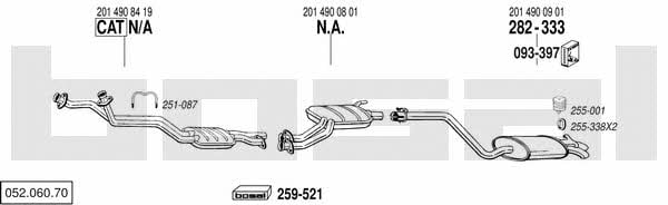 Bosal 052.060.70 Exhaust system 05206070
