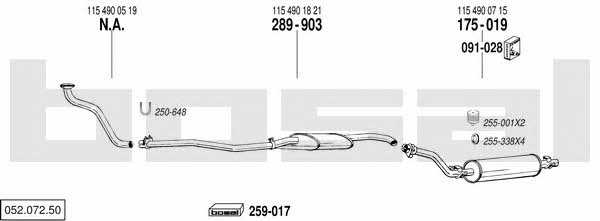  052.072.50 Exhaust system 05207250