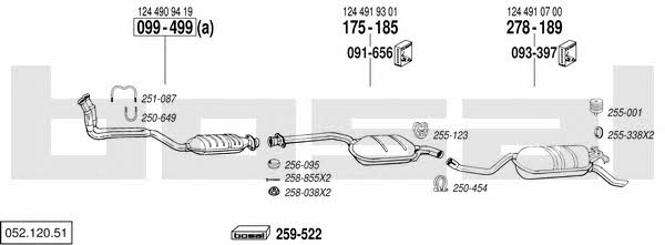 Bosal 052.120.51 Exhaust system 05212051