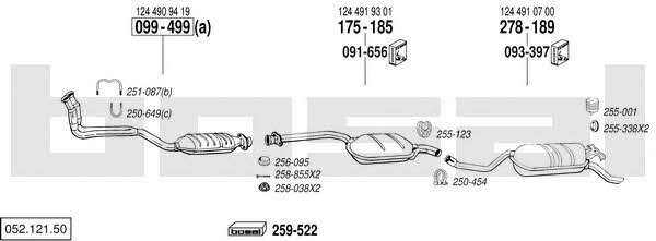 Bosal 052.121.50 Exhaust system 05212150