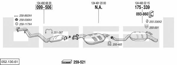  052.130.61 Exhaust system 05213061