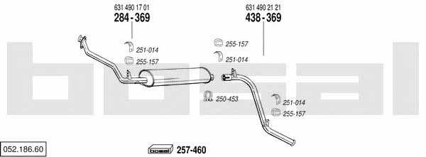  052.186.60 Exhaust system 05218660