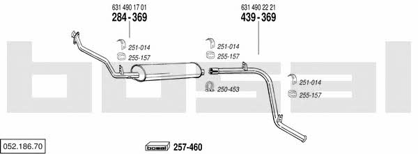  052.186.70 Exhaust system 05218670