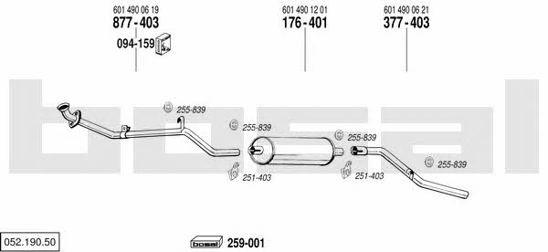  052.190.50 Exhaust system 05219050