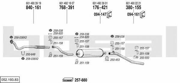 Bosal 052.193.83 Exhaust system 05219383