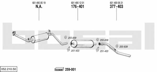 Bosal 052.210.50 Exhaust system 05221050
