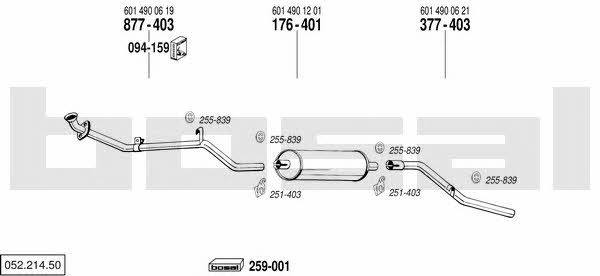Bosal 052.214.50 Exhaust system 05221450