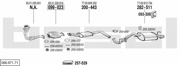 Bosal 066.971.71 Exhaust system 06697171