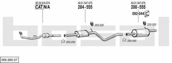 06698007 Bosal Exhaust system