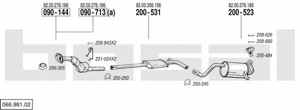  066.981.02 Exhaust system 06698102