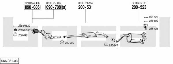 06698103 Bosal Exhaust system