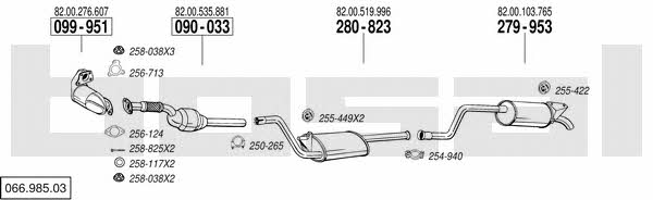 Bosal 066.985.03 Exhaust system 06698503 06698503 Bosal Exhaust system