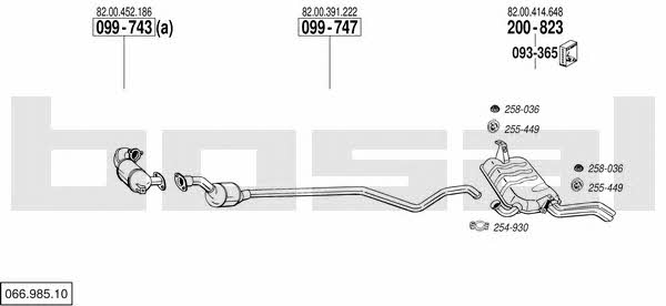 Bosal 066.985.10 Exhaust system 06698510