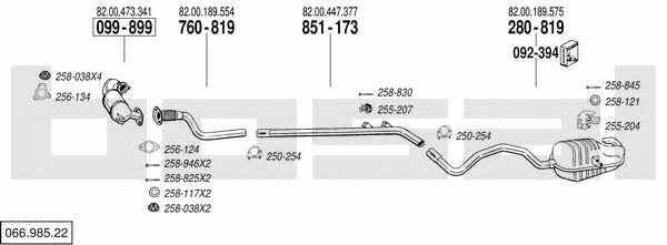 06698522 Bosal Exhaust system