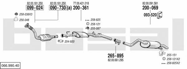  066.990.40 Exhaust system 06699040