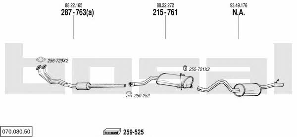 Bosal 070.080.50 Exhaust system 07008050